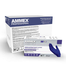 Load image into Gallery viewer, Ammex Professional Nitrile Examination Gloves, Indigo Color, $9.25/box of 100 Gloves. 1 Case of 10 Boxes
